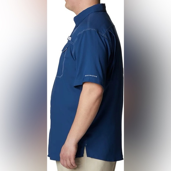 Columbia PFG Low Drag Offshore Short Sleeve Button Front Shirt Carbon - Picture 3 of 15